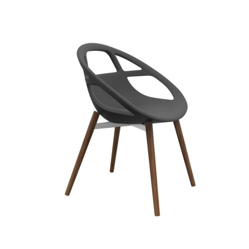 Lola Steel Wood Casprini Silla Con Reposabrazos