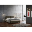 Cama doble Ityhome Antea con cabecero acolchado - Arredare Moderno