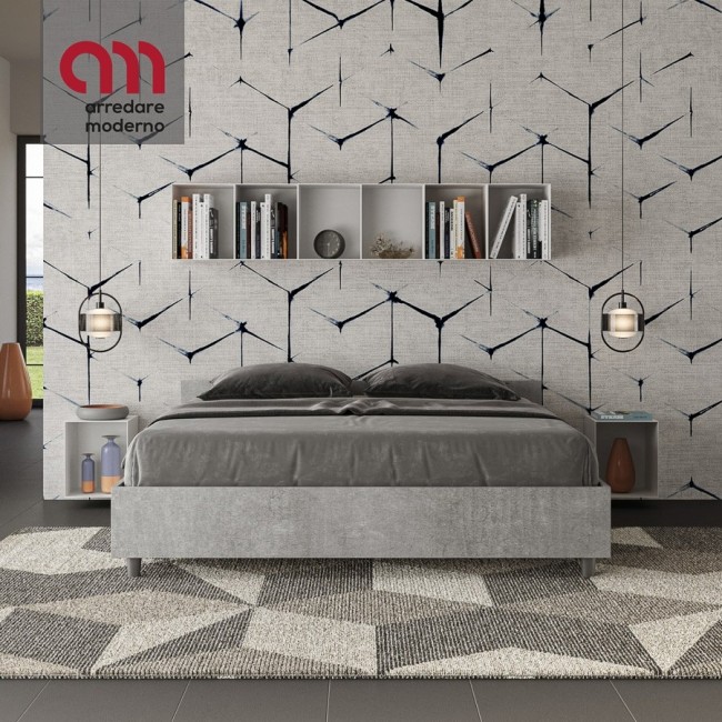 Cama doble Ityhome Nuamo con cabecero bajo - Arredare Moderno
