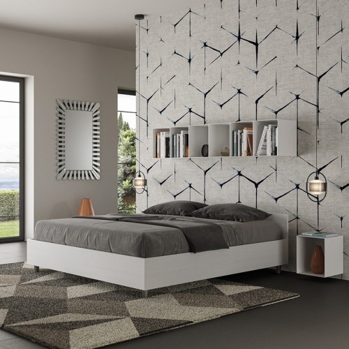 Cama doble Ityhome Nuamo con cabecero bajo - Arredare Moderno
