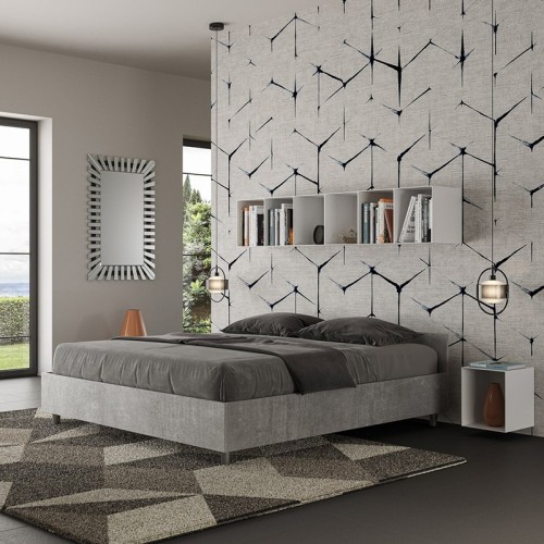 Cama doble Ityhome Nuamo con cabecero bajo - Arredare Moderno
