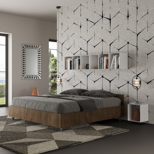 Cama doble Ityhome Nuamo con cabecero bajo - Arredare Moderno