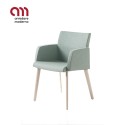 Kastel Kribio Silla para sala de espera con patas de mader