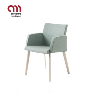 Kastel Kribio Silla para sala de espera con patas de mader