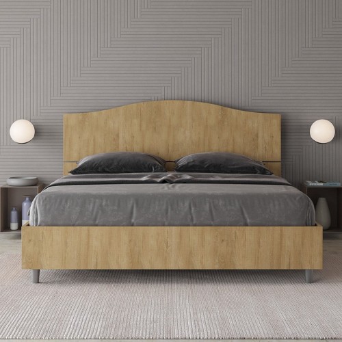Cama doble de madera Ityhome Dores - Arredare Moderno