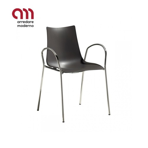 Zebra tecnopolímero Scab Silla con reposabrazos