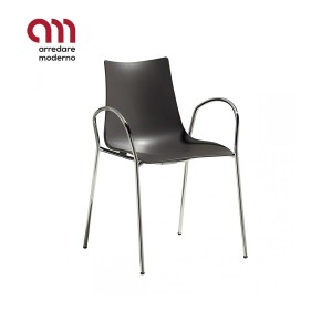 Zebra tecnopolímero Scab Silla con reposabrazos