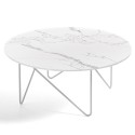 Shape Pezzani Mesita redonda en vidrio, marmol o laminado