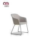 Lyz Potocco Silla base de trineo con apoyabrazos