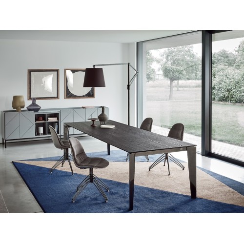 Mood Bontempi Casa Silla giratoria en acero recubierta