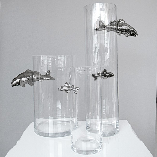 Jarrones de vidrio Illusion Fish Collection Adriani e Rossi