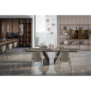 Mesa extensible Kaleido Bontempi Casa con tablero de barril