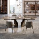 Mesa extensible Kaleido Bontempi Casa con tablero de barril