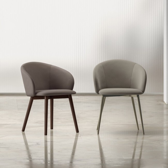 Silla Rebecca de Bontempi Casa con reposabrazos de acero