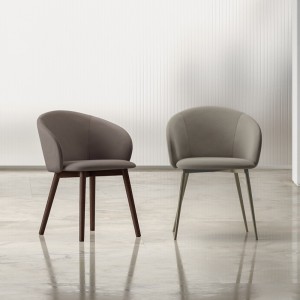 Silla Rebecca de Bontempi Casa con reposabrazos de acero