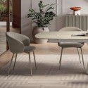 Silla Rebecca de Bontempi Casa con reposabrazos de acero