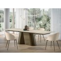 Silla Rebecca de Bontempi Casa con reposabrazos de acero