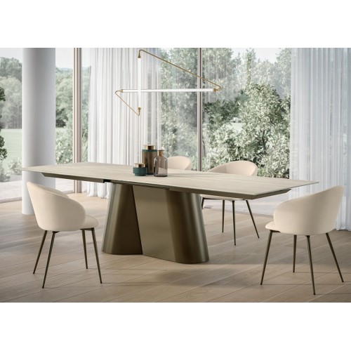 Silla Rebecca de Bontempi Casa con reposabrazos de acero