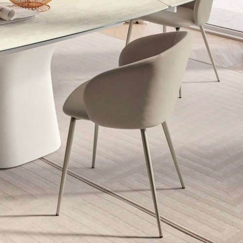 Silla Rebecca de Bontempi Casa con reposabrazos de acero