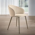 Silla Rebecca de Bontempi Casa con reposabrazos de acero