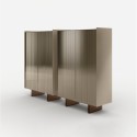 Vitrina Cabinet Aterea de Tonelli Design en vidrio H. 124 cm