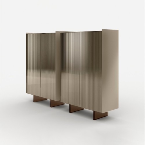 Vitrina Cabinet Aterea de Tonelli Design en vidrio H. 124 cm