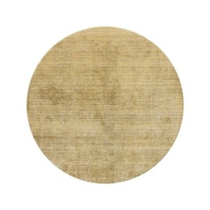 Alfombra Mohebban Pure Round Gold en seda de bambú