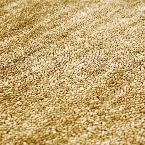 Alfombra Mohebban Pure Round Gold en seda de bambú