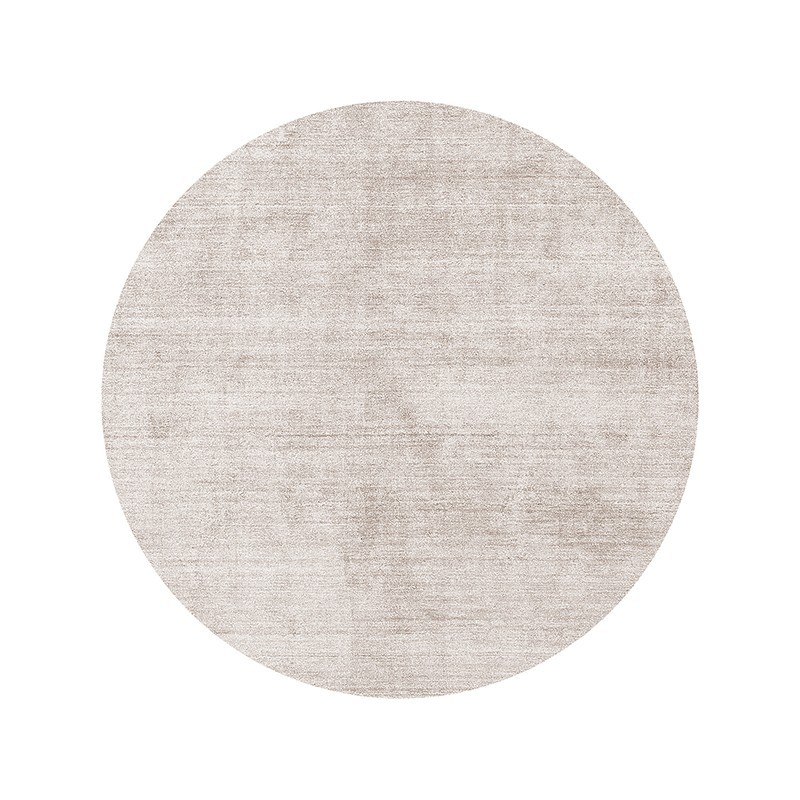 Alfombra Mohebban Pure Round Offwhite en seda de bambú