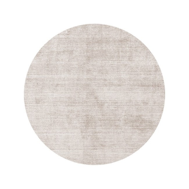 Alfombra Mohebban Pure Round Offwhite en seda de bambú