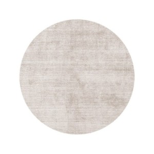 Alfombra Mohebban Pure Round Offwhite en seda de bambú