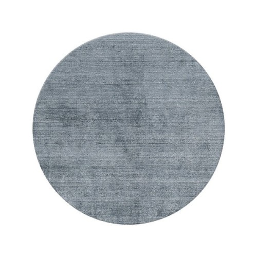 Alfombra Mohebban Pure Round Powder Blue en seda de bambú