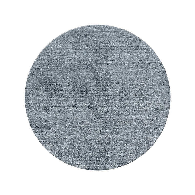Alfombra Mohebban Pure Round Powder Blue en seda de bambú