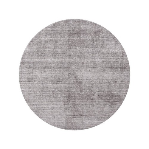 Alfombra Mohebban Pure Round Silver en seda de bambú