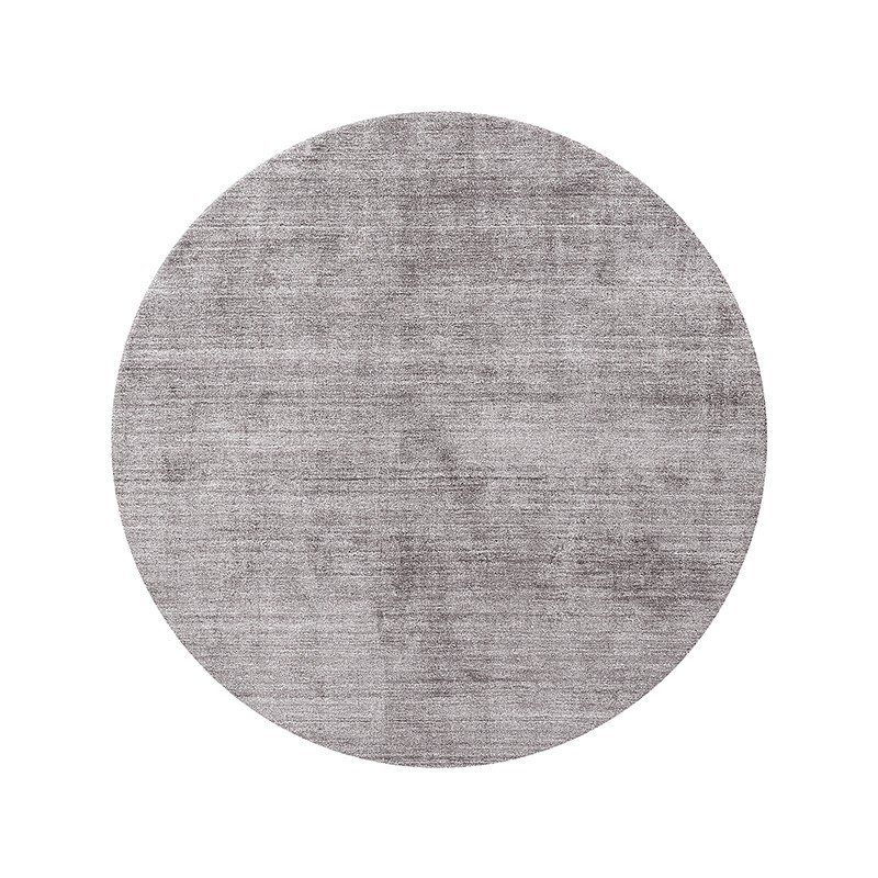 Alfombra Mohebban Pure Round Silver en seda de bambú