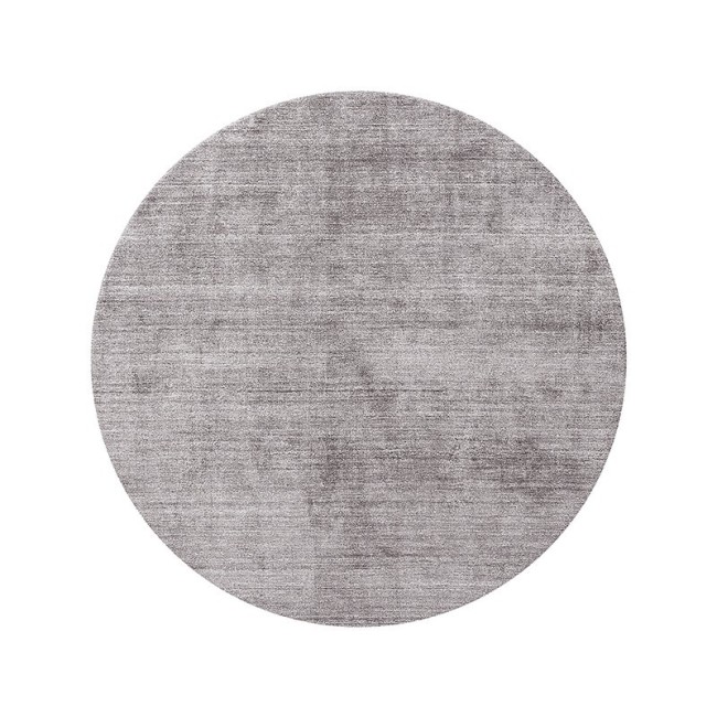 Alfombra Mohebban Pure Round Silver en seda de bambú