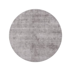 Alfombra Mohebban Pure Round Silver en seda de bambú
