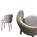 Silla tapizada Getlucky Moroso - Base de madera moderna