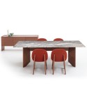 Silla tapizada Pheaby Moroso – Base de madera moderna