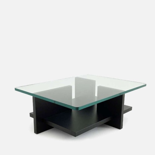 Mesa auxiliar Theo Moroso de vidrio transparente Descuentos