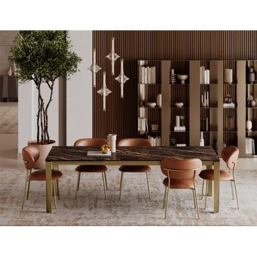 Silla Sienna Bontempi en piel o tejido - Arredare Moderno