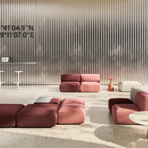 Pouf Cosy MDF Italia – fundas desenfundables en tela o piel