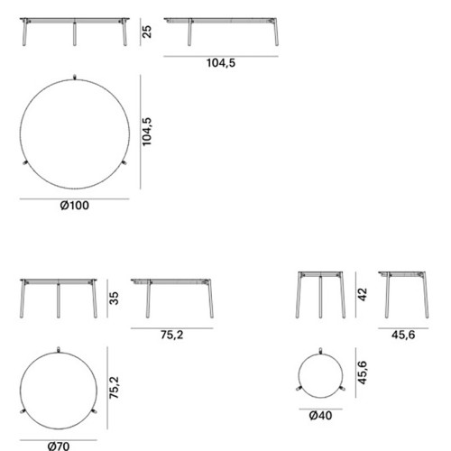 Mesa Baja Cantle Low Table MDF Italia – Diseño Marco Lavit