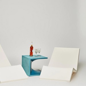 Mesita Serralunga Aqua Moleskin