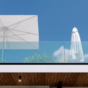 Sombrilla de jardin Petrarca Ombrellificio Veneto aluminio