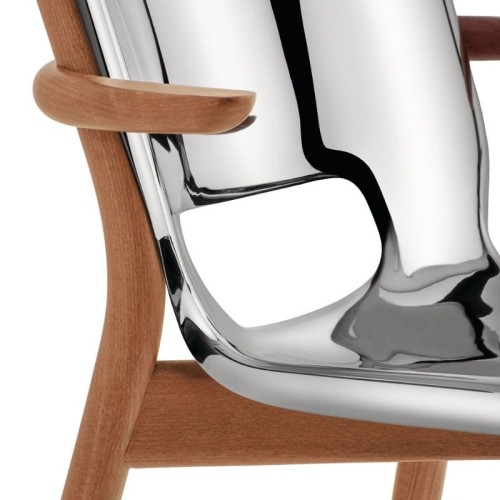 Silla monocasco con reposabrazos Poêle Collection Alessi