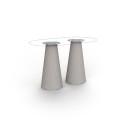 Mesa Gatsby Vondom con doble base redonda 119x69 cm