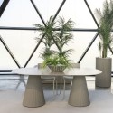 Mesa Gatsby Vondom con doble base redonda 158x79x73,5 cm