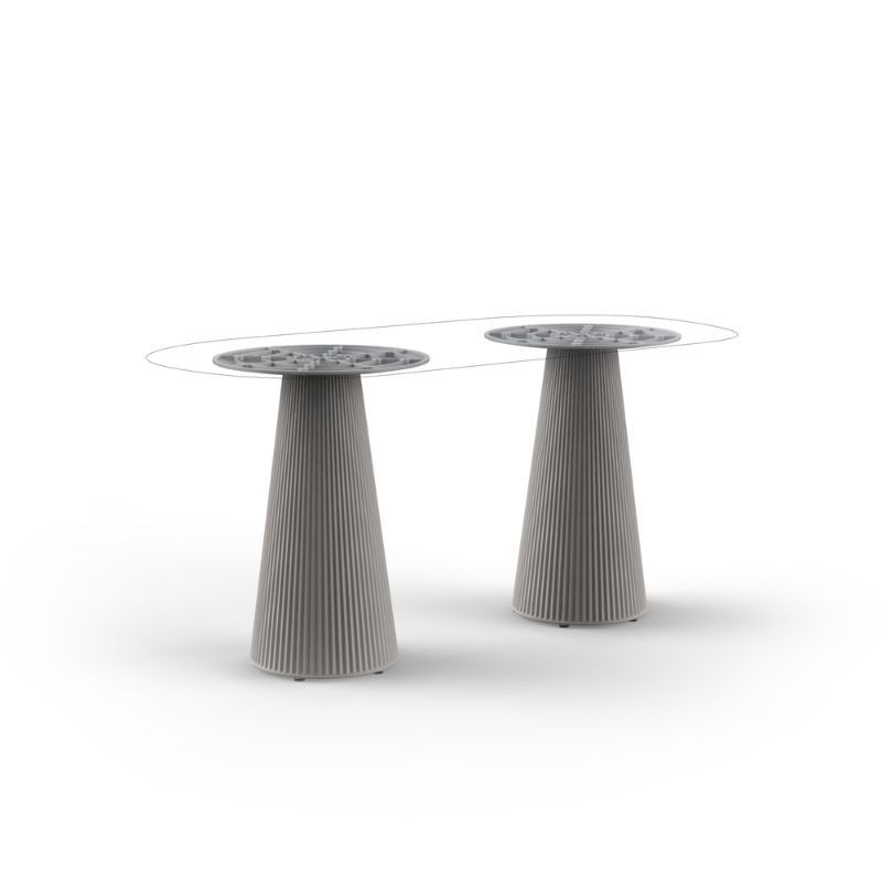 Mesa Gatsby Vondom con doble base redonda 158x79x73,5 cm
