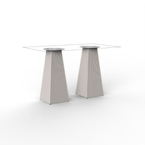 Mesa Gatsby Vondom con doble base cuadrada 119x69 cm
